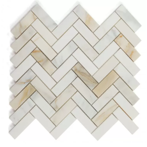 Herringbone Sunrise Honed - marble tile